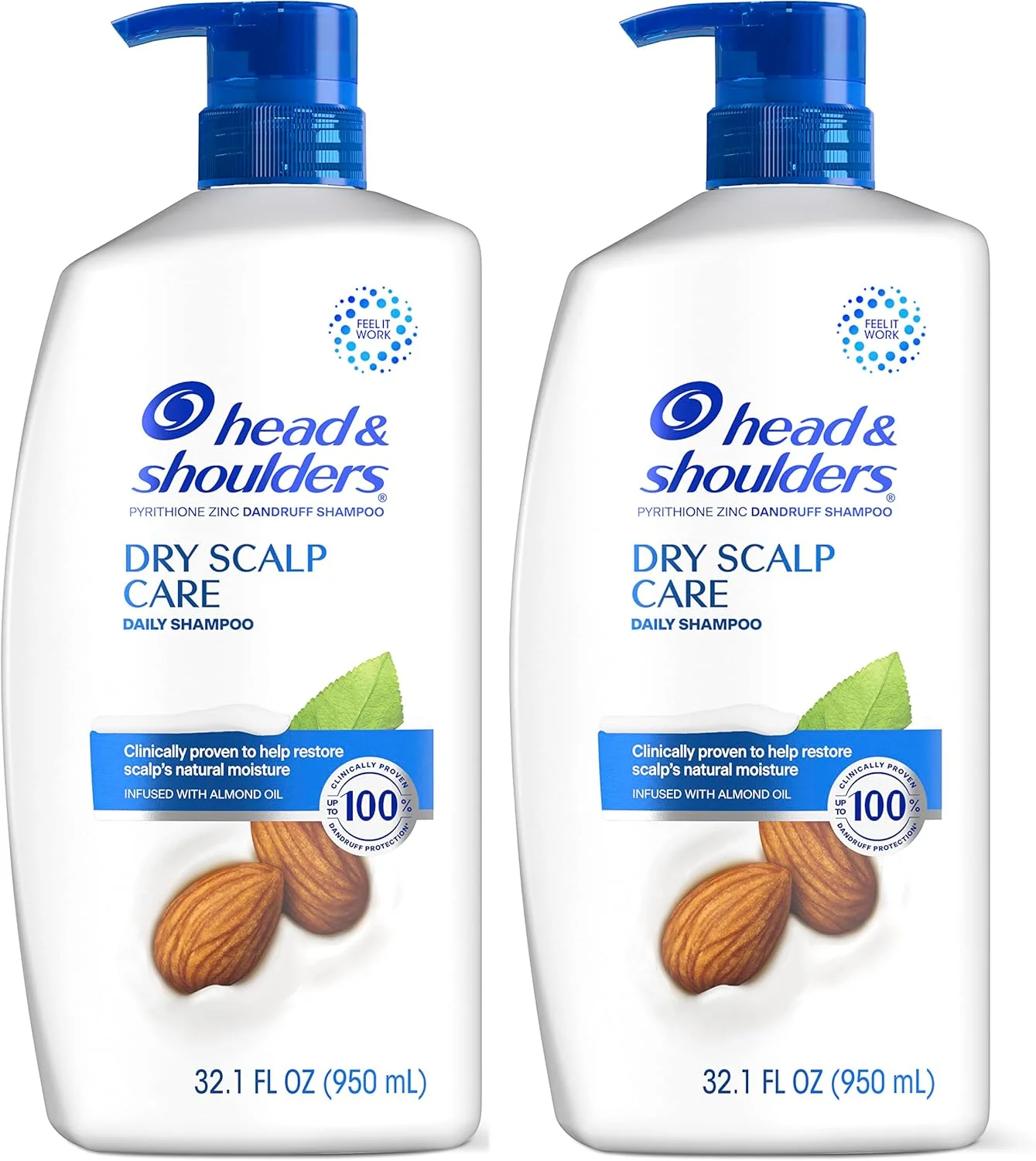 شامپو و نرم کننده هد اند شولدرز، درمان ضد شوره، مراقبت از پوست سر خشک، 950 میلی لیتر، بسته دوتایی