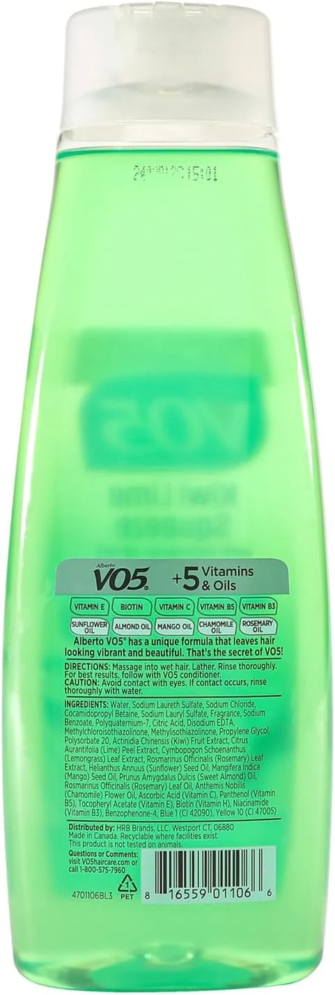 شامپو گیاهی V05، عصاره کیوی و لیمو، 443 میلی لیتر