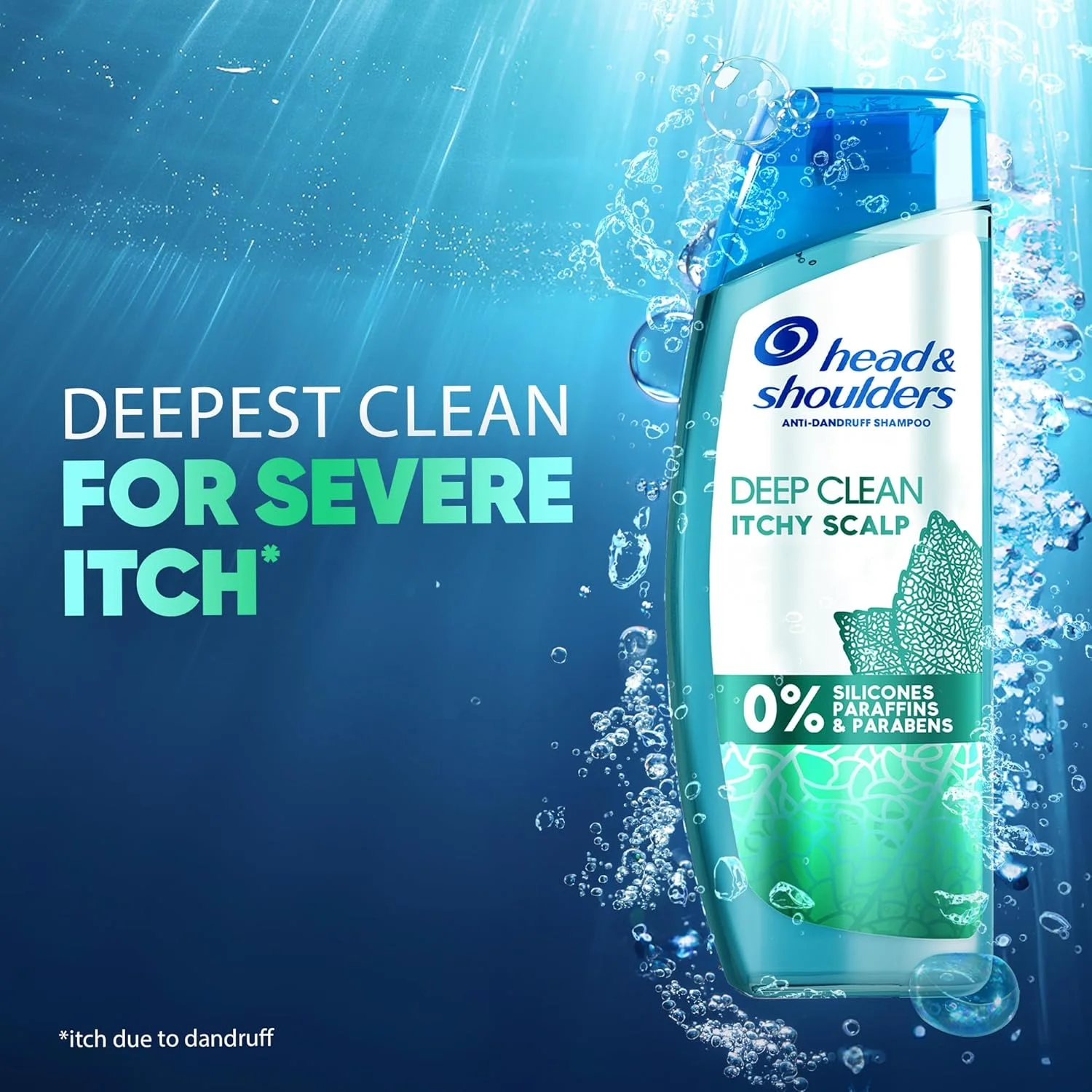 شامپو ضد شوره سر و خارش شدید سر Head & Shoulders Deep Clean، فاقد سیلیکون، پارابن و پارافین، 400 میلی لیتر