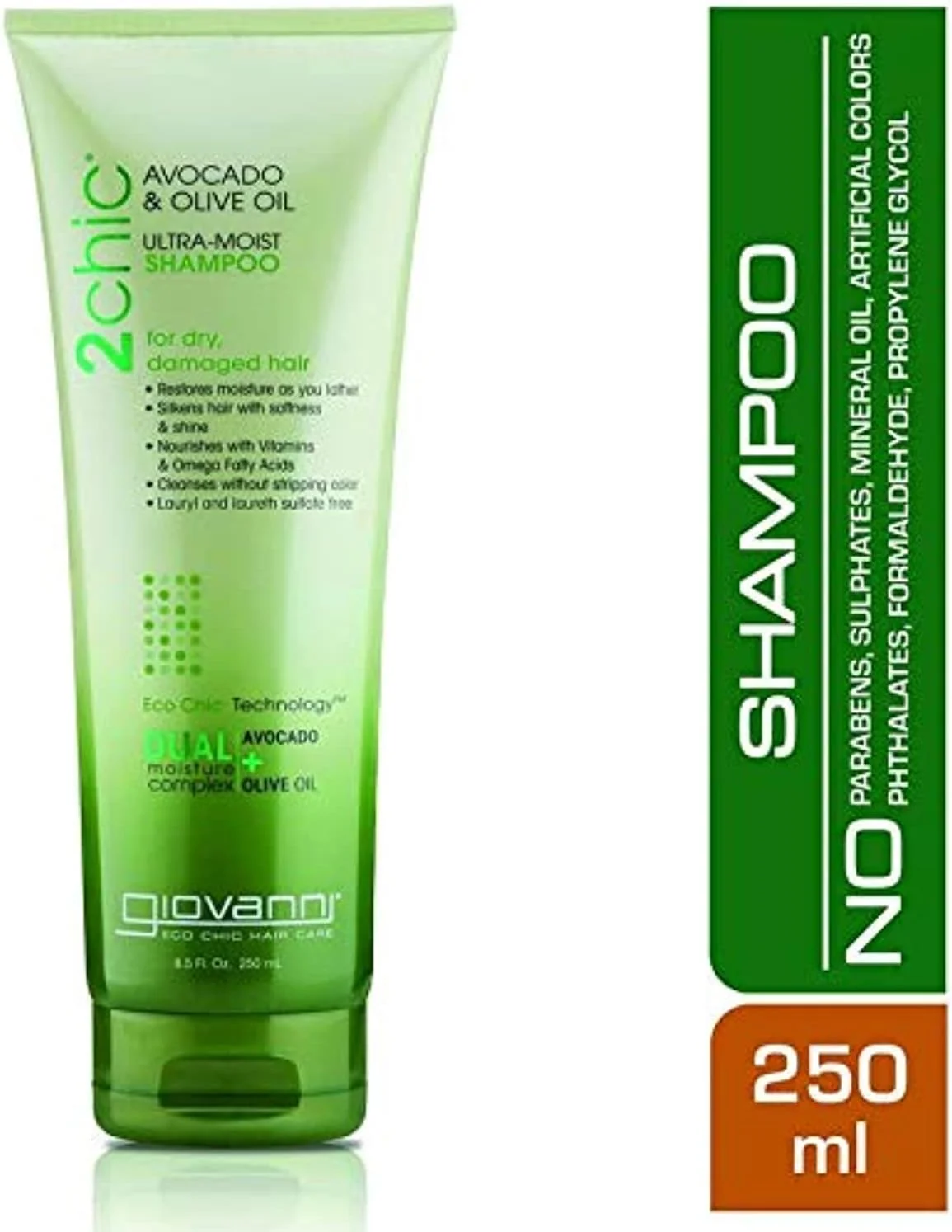 شامپو فوق مرطوب کننده مو جیووانی 2 چیک، 250 میل