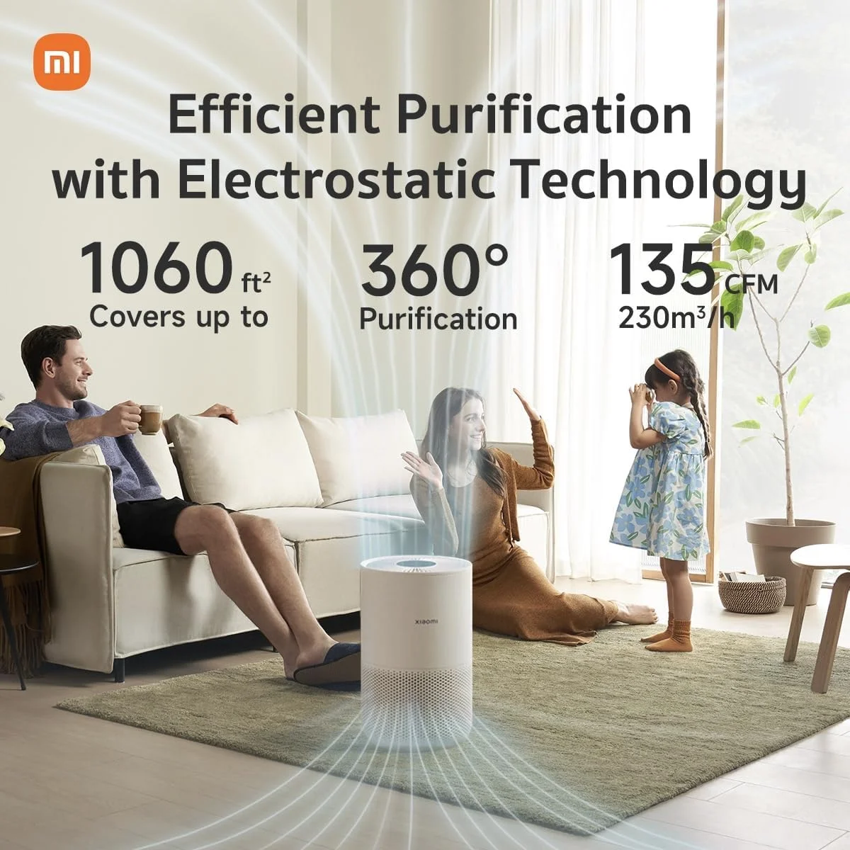 دستگاه تصفیه هوای شیائومی مدل Mi Air Purifier 4 Compact، دارای سیستم فیلتر 3 مرحله ای True HEPA H13 که 99.97% آلاینده ها را تا اندازه 0.3 میکرون حذف می کند، دارای قابلیت اتصال به خانه هوشمند، عملکرد فوق العاده کم صدا، مصرف تنها 0.9 کیلووات در روز، دارای صفحه نمایش لمسی OLED دستگاه تصفیه هوای شیائومی مدل Mi Air Purifier 4 Compact، دارای سیستم فیلتر 3 مرحله ای True HEPA H13 که 99.97% آلاینده ها را تا اندازه 0.3 میکرون حذف می کند، دارای قابلیت اتصال به خانه هوشمند، عملکرد فوق العاده کم صدا، مصرف تنها 0.9 کیلووات در روز، دارای صفحه نمایش لمسی OLED