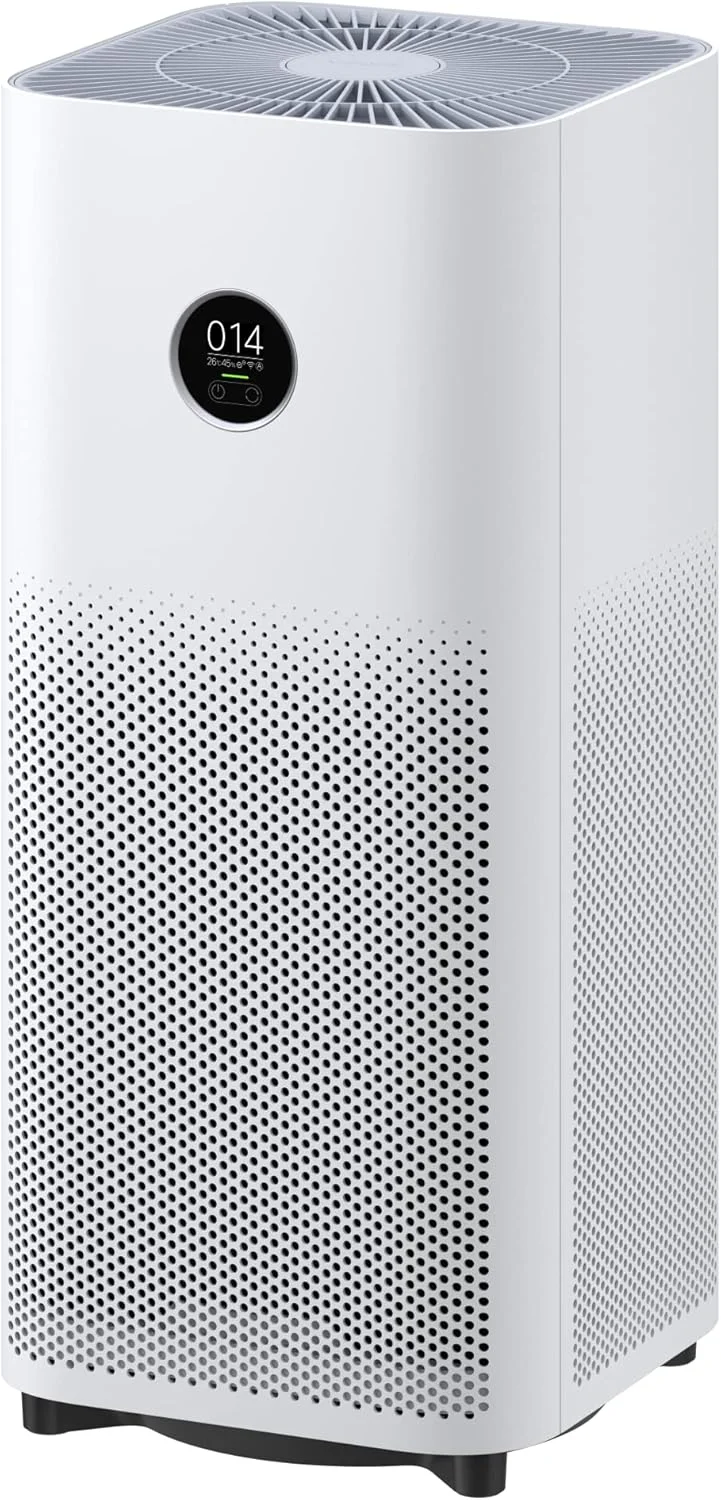 دستگاه تصفیه هوای هوشمند شیائومی مدل Air Purifier 4 DE (حذف تا 99.97% موی حیوانات خانگی، گرده، گرد و غبار، ویروس ها و ذرات معلق: PCADR 400 m³/h، FCADR 150 m³/h، مناسب برای 48 متر مربع، صفحه نمایش لمسی، کنترل از طریق اپلیکیشن و صدا)