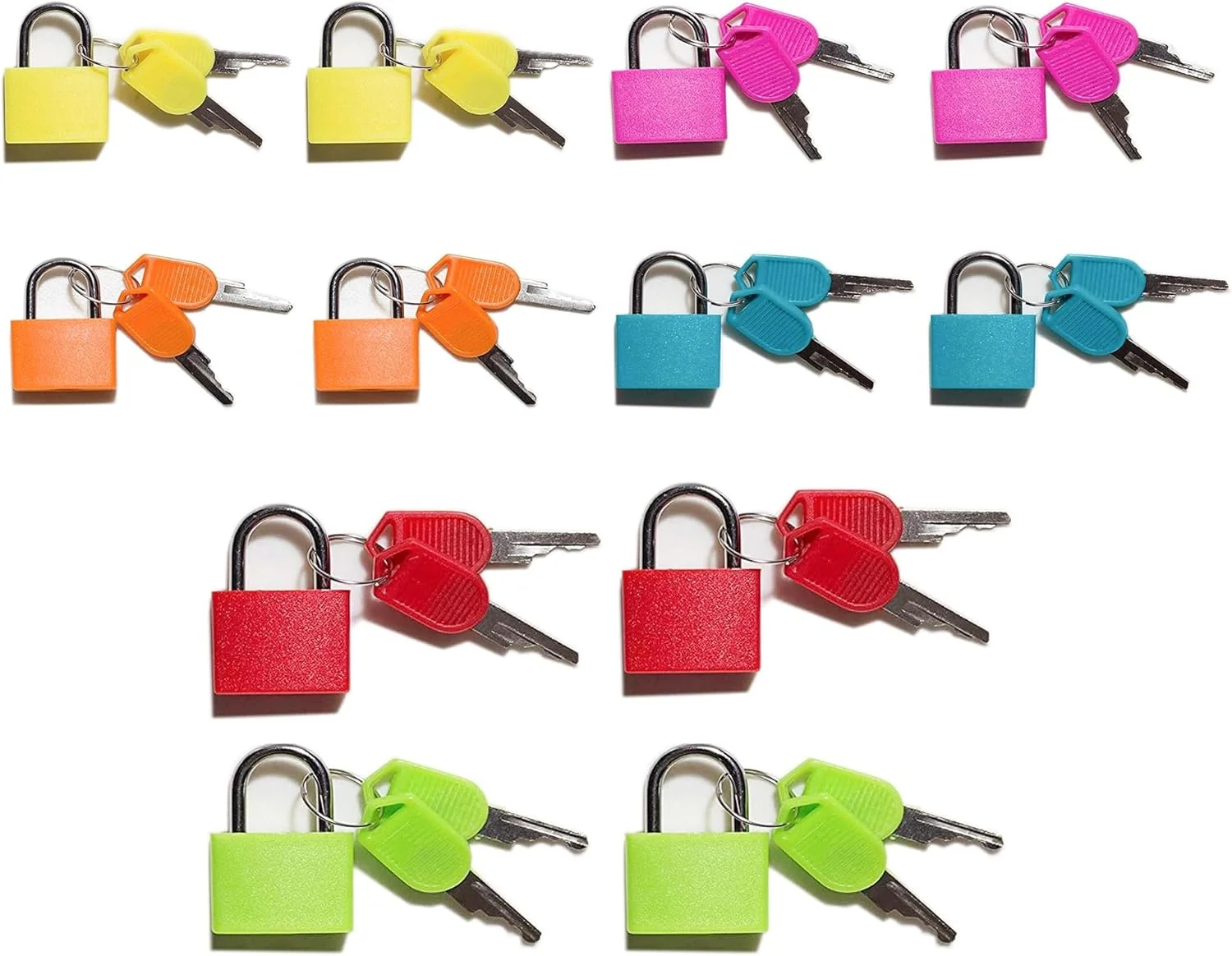 قفل آویز VersaMarts - بسته 12 عددی قفل های رنگارنگ برای کمد، کوله پشتی، چمدان، جعبه ابزار و موارد دیگر