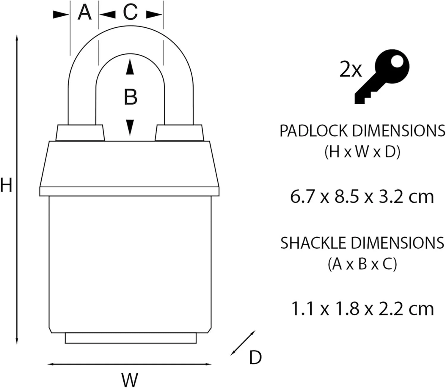 قفل آویز سنگین وظیفه ضد آب MASTER LOCK [دارای تاییدیه بیمه CEN] [حلقه بسته] [کلید] [مناسب فضای باز] 6327EURDCC – برای کاربردهای حمل و نقل و صنعتی