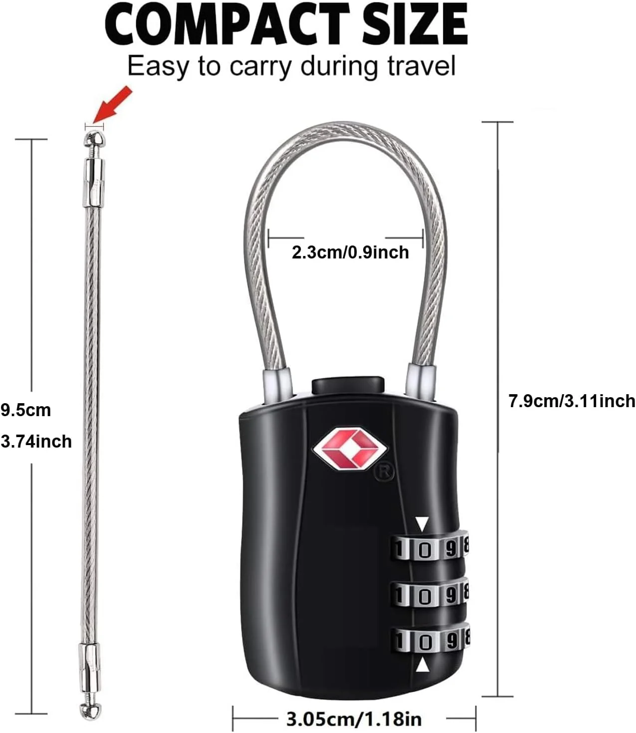 قفل ترکیبی چمدان TSA تی ترزلی، (2 عددی) قفل ترکیبی با بدنه آلیاژی قفل TSA برای کیف مسافرتی، چمدان، کمدهای قفل دار، باشگاه، قفل دوچرخه یا موارد دیگر قفل ترکیبی چمدان TSA تی ترزلی، (2 عددی) قفل ترکیبی با بدنه آلیاژی قفل TSA برای کیف مسافرتی، چمدان، کمدهای قفل دار، باشگاه، قفل دوچرخه یا موارد دیگر