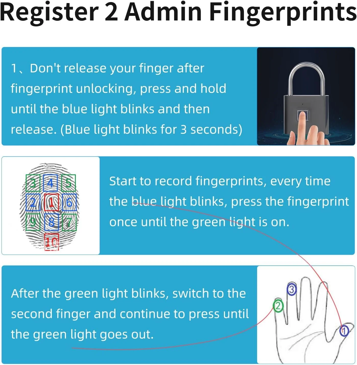 قفل اثر انگشتی TenixLox با کلید اضطراری، قفل هوشمند ضد آب IP66، قفل بیومتریک با امنیت بالا برای کمد باشگاه، کمد انبار، واحدهای ذخیره سازی، چمدان ها