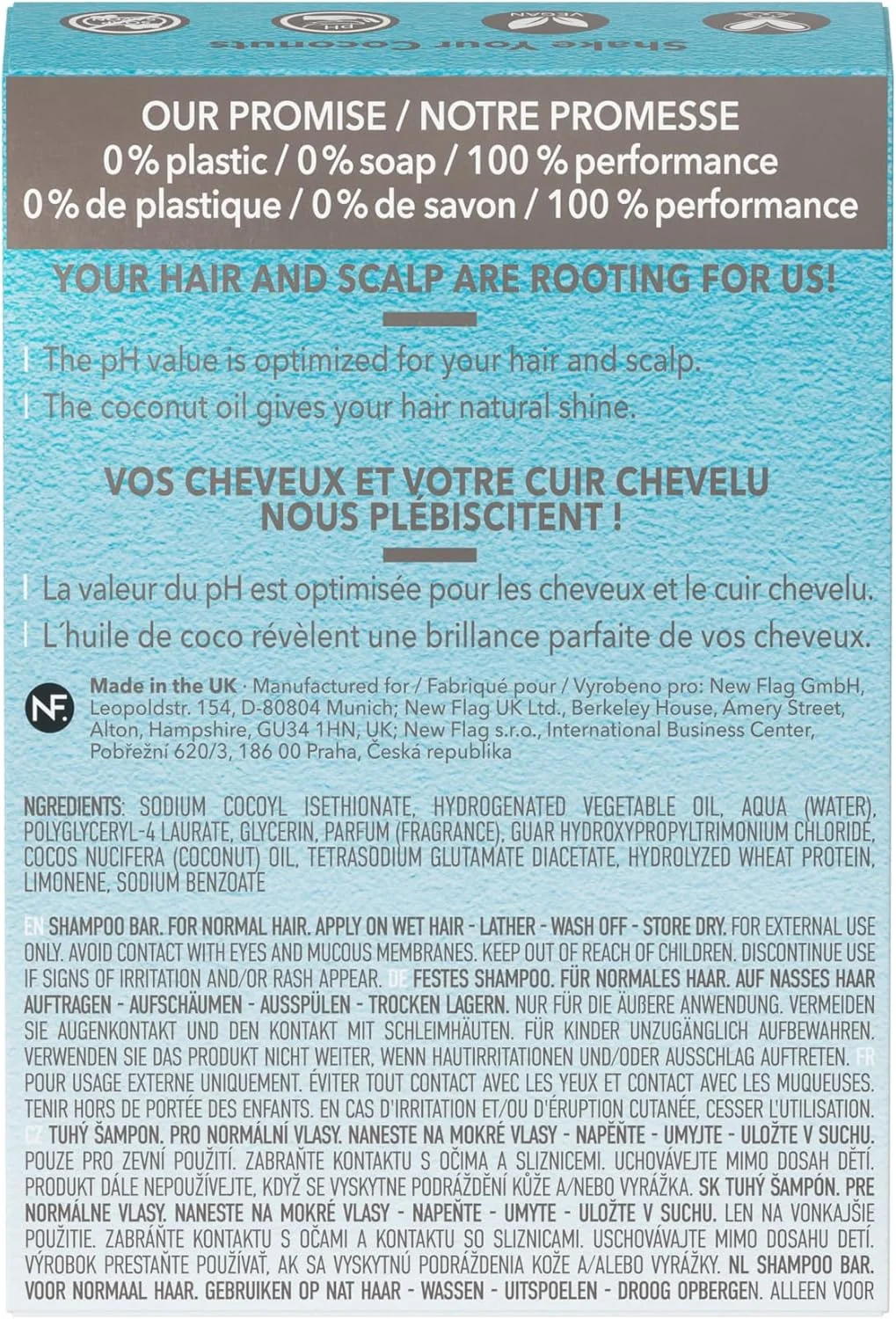 شامپو بار طبیعی فومی - بدون ظلم به حیوانات، پارابن و سولفات - تقویت کننده، ماساژ دهنده و پاک کننده پوست سر - بسته بندی بدون پلاستیک در هر بار استفاده به اندازه 2 بطری صرفه جویی می کند (نارگیل)