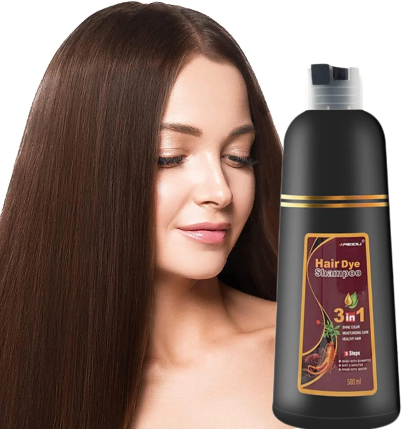 شامپو رنگ مو فوری فوندیا MeiDu 3 در 1 آسان برای زنان و مردان (100% مواد طبیعی گیاهی) پوشش موهای سفید، قهوه ای (500 میلی لیتر) شامپو رنگ مو فوری فوندیا MeiDu 3 در 1 آسان برای زنان و مردان (100% مواد طبیعی گیاهی) پوشش موهای سفید، قهوه ای (500 میلی لیتر)