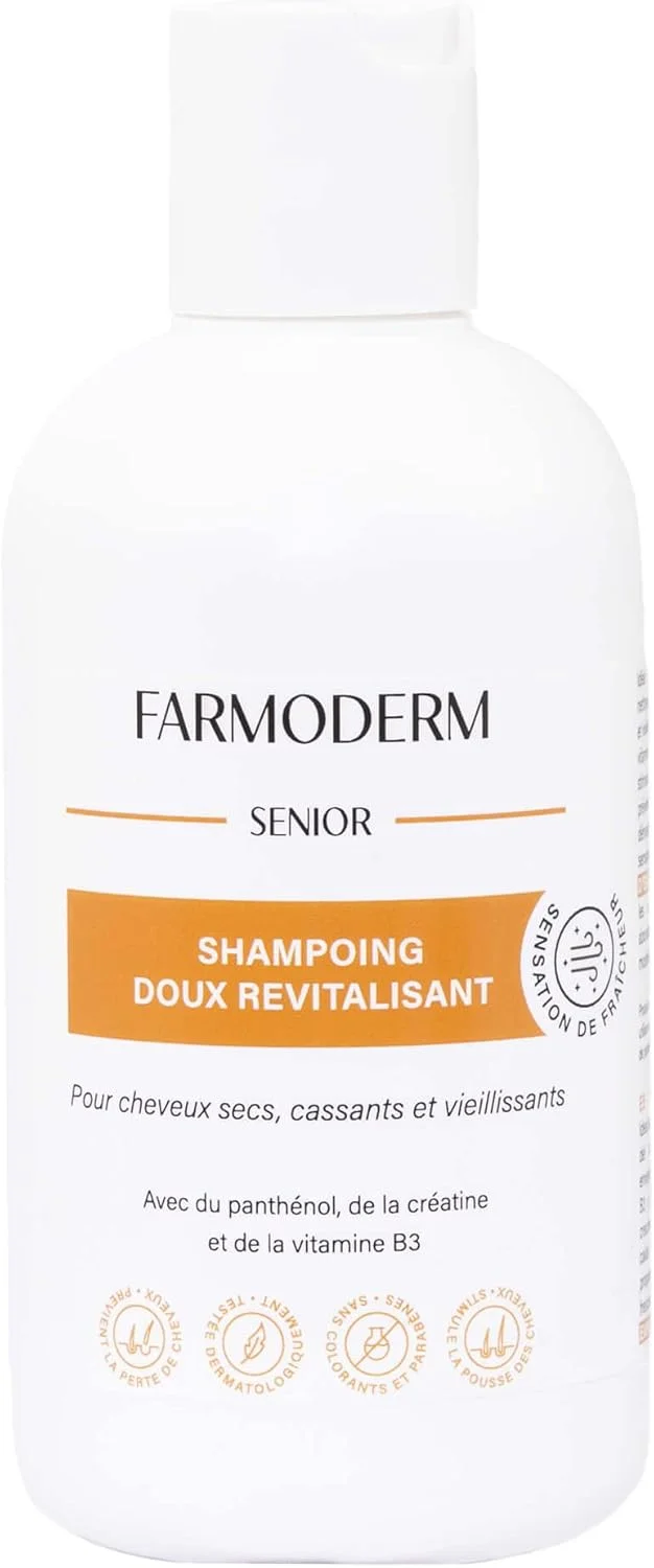 شامپو احیا کننده ملایم فارمادرم سنیور - شامپو روزانه برای موهای نازک و ریزش مو - برای موهای خشک، شکننده و پیر - محرک رشد مو - مناسب آقایان و بانوان شامپو احیا کننده ملایم فارمادرم سنیور - شامپو روزانه برای موهای نازک و ریزش مو - برای موهای خشک، شکننده و پیر - محرک رشد مو - مناسب آقایان و بانوان