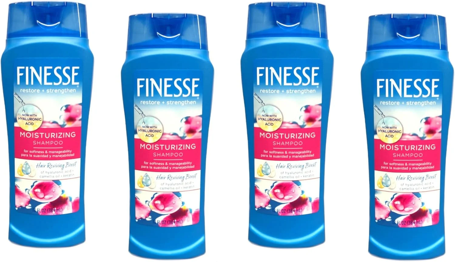 شامپو مرطوب کننده و ترمیم کننده مو فاینس، 384 میلی لیتر (بسته 4 عددی) شامپو مرطوب کننده و ترمیم کننده مو فاینس، 384 میلی لیتر (بسته 4 عددی)