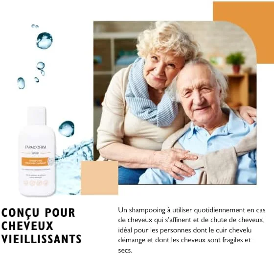 شامپو احیا کننده ملایم فارمادرم سنیور - شامپو روزانه برای موهای نازک و ریزش مو - برای موهای خشک، شکننده و پیر - محرک رشد مو - مناسب آقایان و بانوان