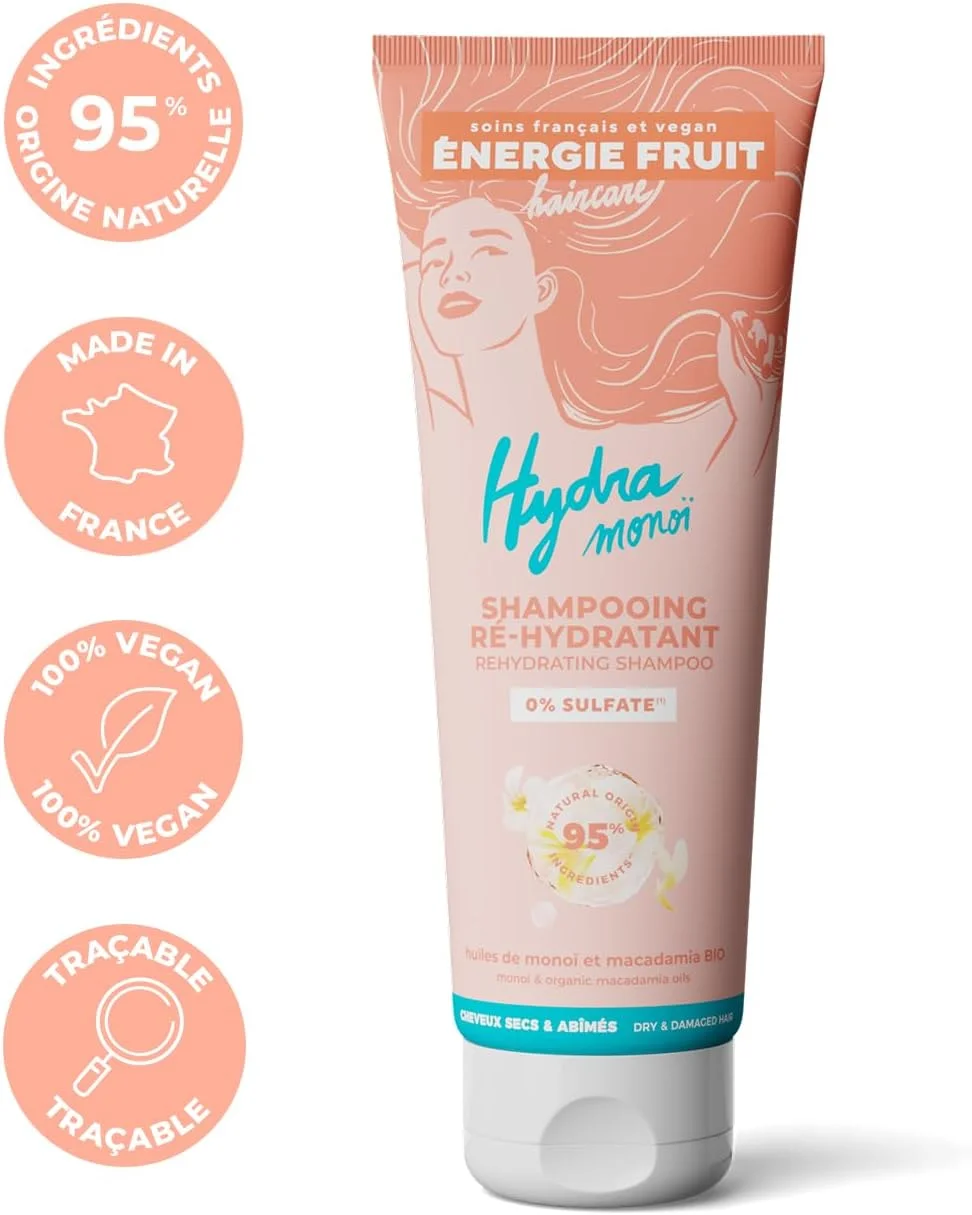 شامپو بدون سولفات انرژی فروت حاوی روغن مونوی و ماکادمیا ارگانیک مناسب موهای خشک و آسیب دیده وگان 250 میلی لیتر شامپو بدون سولفات انرژی فروت حاوی روغن مونوی و ماکادمیا ارگانیک مناسب موهای خشک و آسیب دیده وگان 250 میلی لیتر