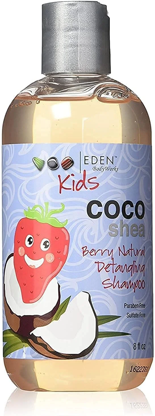 شامپو باز کننده گره مو کودک ادن بادی ورکس، حاوی نارگیل، شی باتر و عصاره توت، 236 میلی لیتر