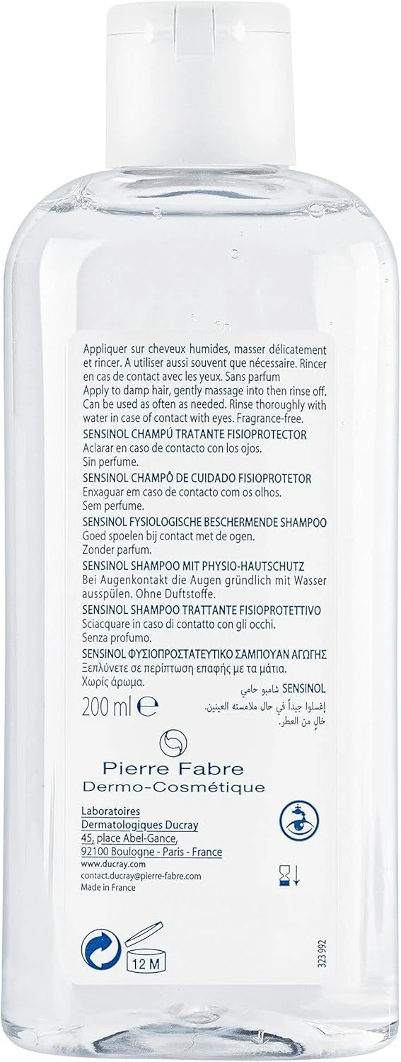 شامپو ضد خارش و محافظت کننده پوست سر حساس دوکری Sensinol حجم 200 میلی لیتر