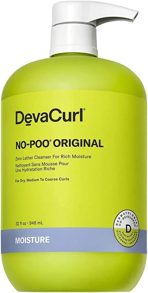 شوینده غیرکف کننده موی سر DevaCurl No-Poo Original برای رطوبت غنی، رز تازه، 946 میلی لیتر