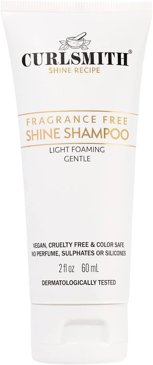 شامپو درخشان کننده CURLSMITH - پاک کننده ملایم، حساس و بدون عطر برای انواع مو و فر، وگان (59 میلی لیتر)
