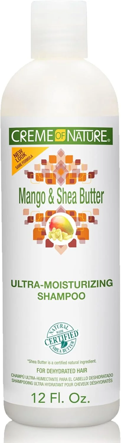 شامپو کرم آو نیچر با انبه و شی باتر، فوق العاده مرطوب کننده برای موهای خشک و کم آب، 355 میلی لیتر