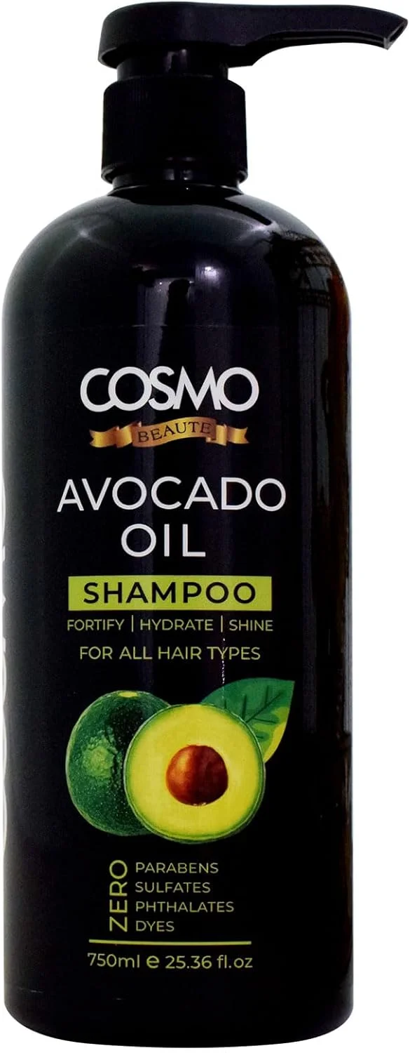 شامپو روغن آووکادو مشکی Cosmo حجم ۷۵۰ میلی لیتر