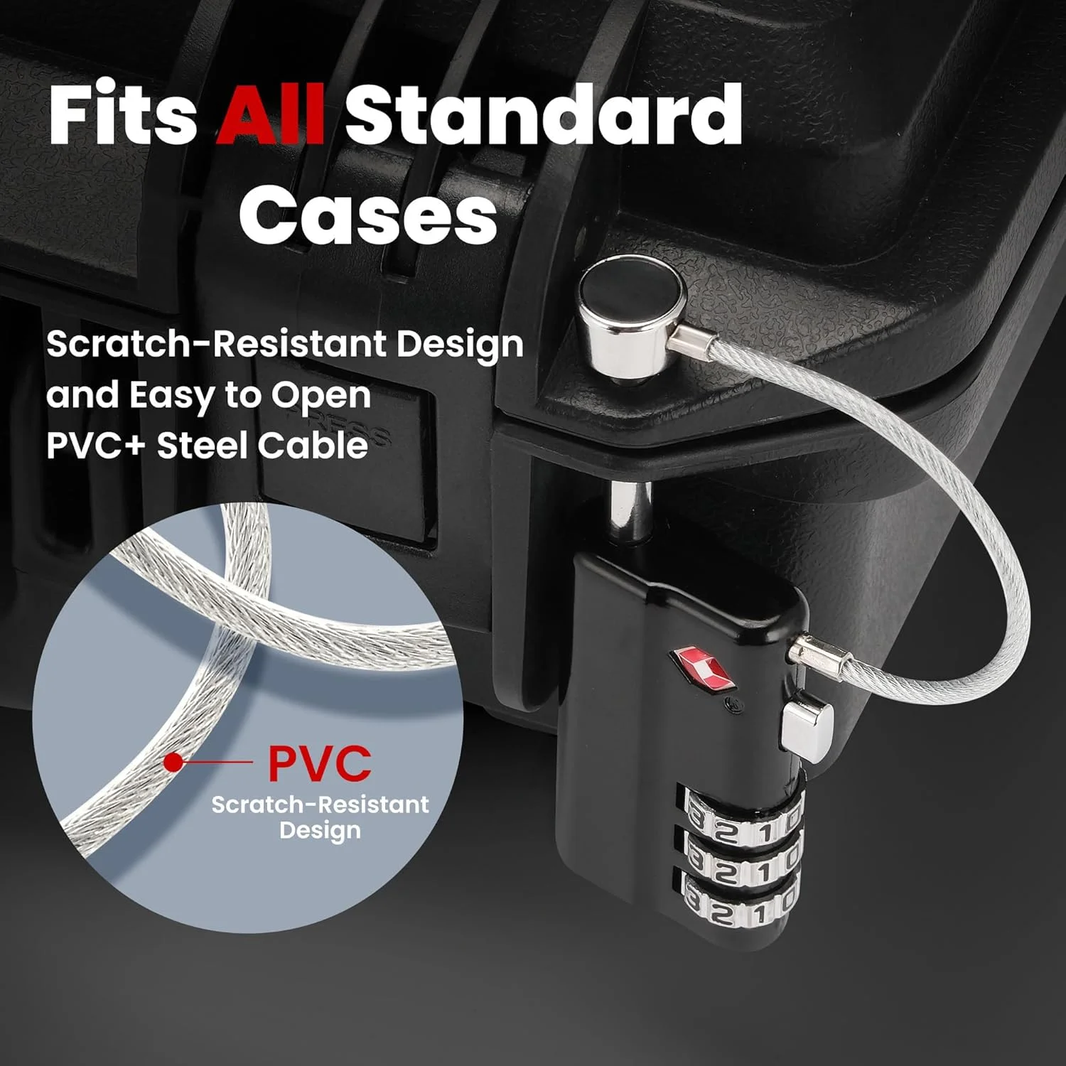 قفل چمدان حرفه ای مورد تایید TSA، قفل چمدان سنگین برای چمدان های مسافرتی، قفل های بادوام و مقاوم در برابر برش با ساق فولادی آلیاژی، قفل امنیتی مقاوم در برابر برش و ایمن برای کودکان