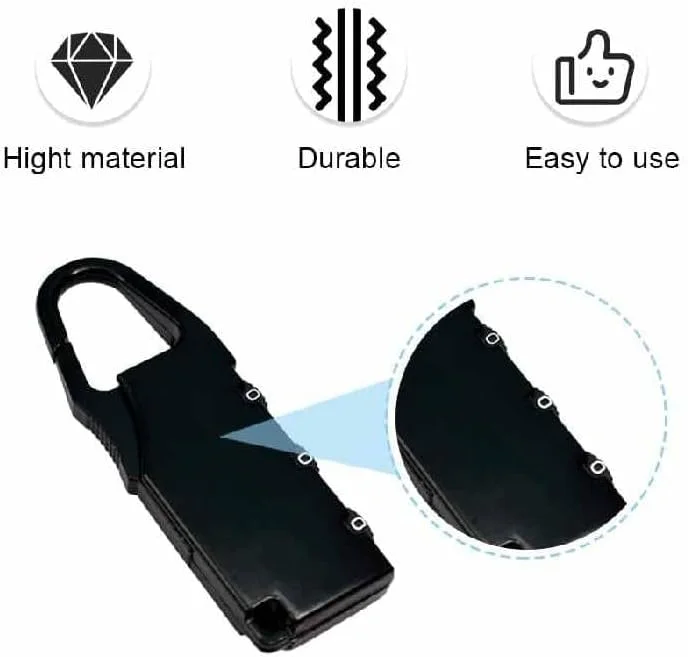 قفل چمدان پورتال AE، قفل رمزدار 3 رقمی، قفل رمز ایمن، قفل کد برای چمدان، مشکی (1 عدد) قفل چمدان پورتال AE، قفل رمزدار 3 رقمی، قفل رمز ایمن، قفل کد برای چمدان، مشکی (1 عدد)