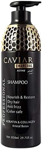 شامپو خاویار زغالی کراتین فعال و کلاژن، 850 میلی لیتر