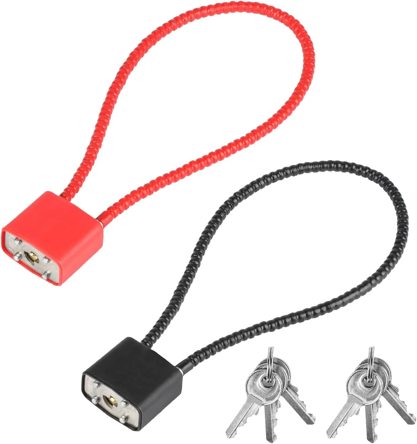 قفل های طناب فولادی 2 عددی با کلید و طناب فولادی، قفل با حلقه بلند مناسب فضای باز، قفل کابل انعطاف پذیر برای سطل زباله چرخدار، دوچرخه، چمدان، دروازه، کمد باشگاه، قفل های سیمی مناسب فضای داخلی و خارجی قفل های طناب فولادی 2 عددی با کلید و طناب فولادی، قفل با حلقه بلند مناسب فضای باز، قفل کابل انعطاف پذیر برای سطل زباله چرخدار، دوچرخه، چمدان، دروازه، کمد باشگاه، قفل های سیمی مناسب فضای داخلی و خارجی