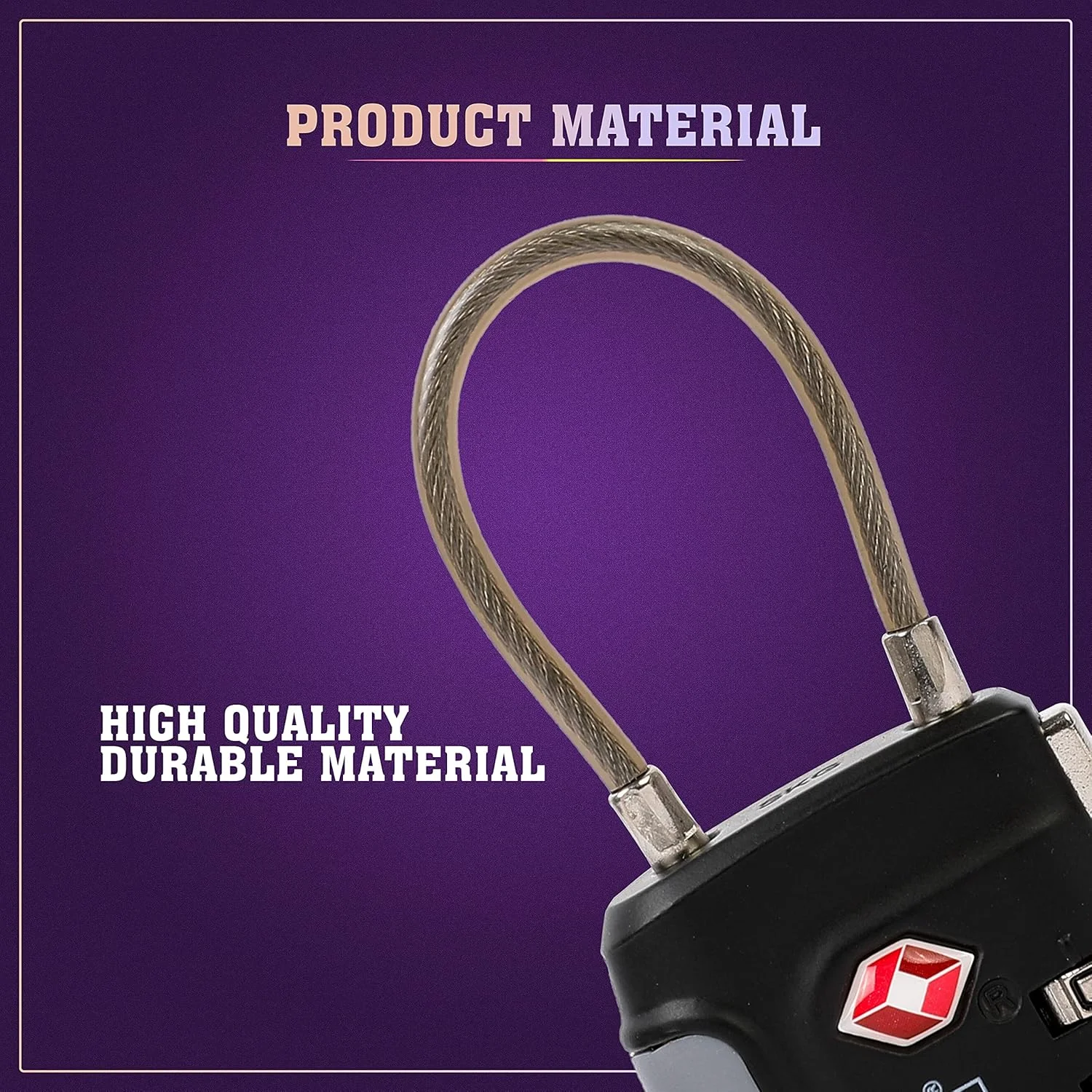 قفل رمزدار 3 شماره TSA پاراجان با کابل | قفل چمدان امنیتی 3 رقمی با نشانگر هشدار | قفل ترکیبی برای کمد نرده دروازه سوله کمد باشگاه کمد مدرسه | قفل رمزدار برای چمدان