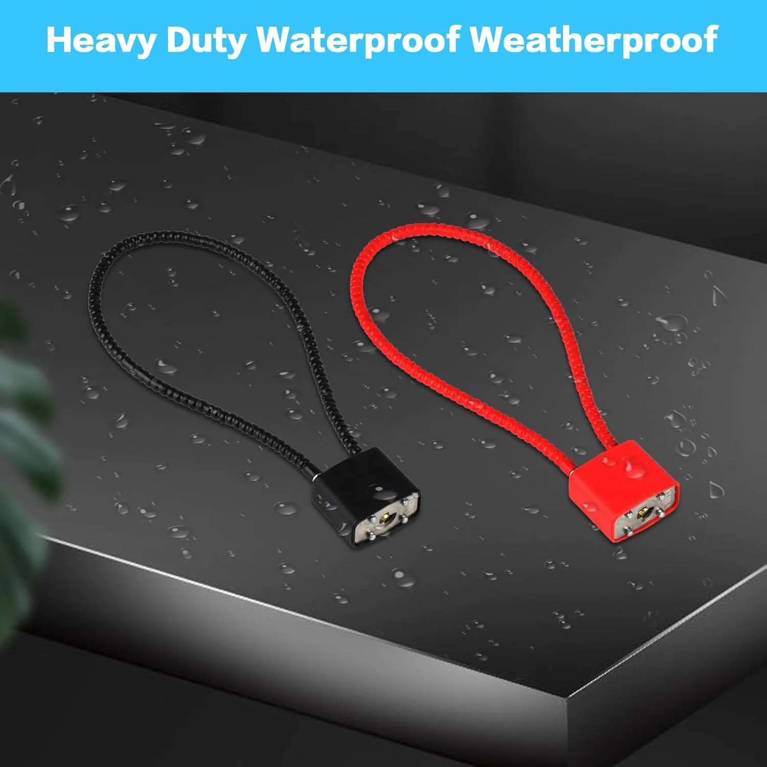 قفل های طناب فولادی 2 عددی با کلید و طناب فولادی، قفل با حلقه بلند مناسب فضای باز، قفل کابل انعطاف پذیر برای سطل زباله چرخدار، دوچرخه، چمدان، دروازه، کمد باشگاه، قفل های سیمی مناسب فضای داخلی و خارجی