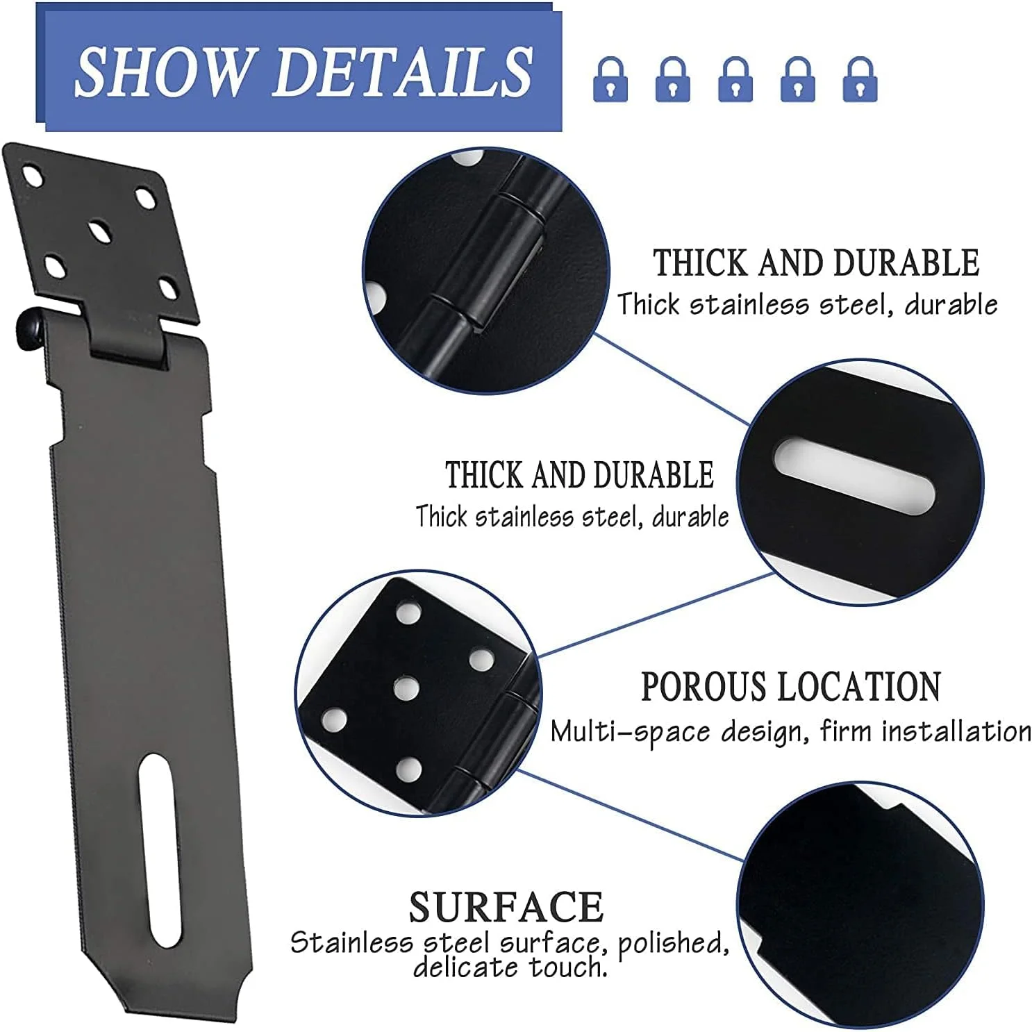 قفل زبانه درب با قفل ترکیبی رمزدار، بست فولادی ضد زنگ 4 اینچی و قفل آلیاژ روی، بست و گیره سنگین برای درب، پنجره، کمد، کشو، قفس حیوانات خانگی، کابینت - بسته 2 عددی قفل زبانه درب با قفل ترکیبی رمزدار، بست فولادی ضد زنگ 4 اینچی و قفل آلیاژ روی، بست و گیره سنگین برای درب، پنجره، کمد، کشو، قفس حیوانات خانگی، کابینت - بسته 2 عددی