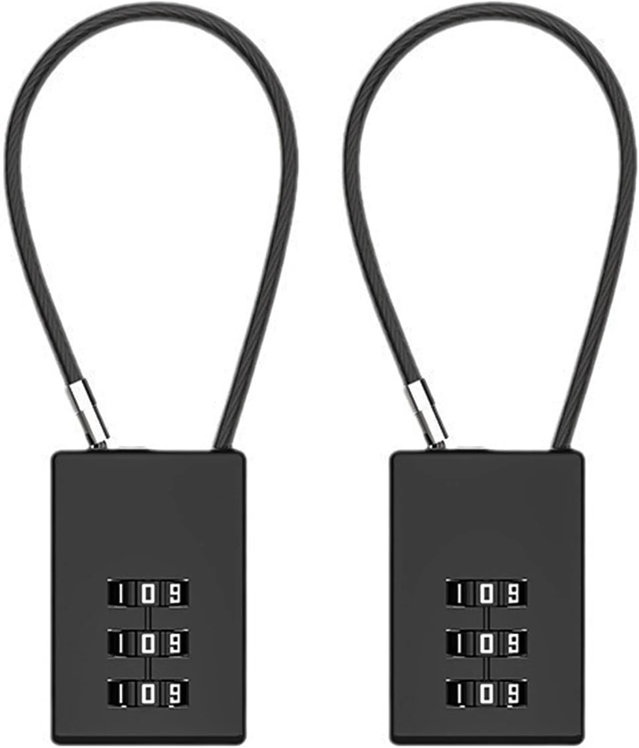 قفل ترکیبی 3 رقمی Nayubo، 2 عددی، با کابل فولادی، قفل کابلی آلیاژ روی برای چمدان، کیف، جعبه ابزار، قفل باشگاه، کلاه ایمنی، کابینت (مشکی) قفل ترکیبی 3 رقمی Nayubo، 2 عددی، با کابل فولادی، قفل کابلی آلیاژ روی برای چمدان، کیف، جعبه ابزار، قفل باشگاه، کلاه ایمنی، کابینت (مشکی)