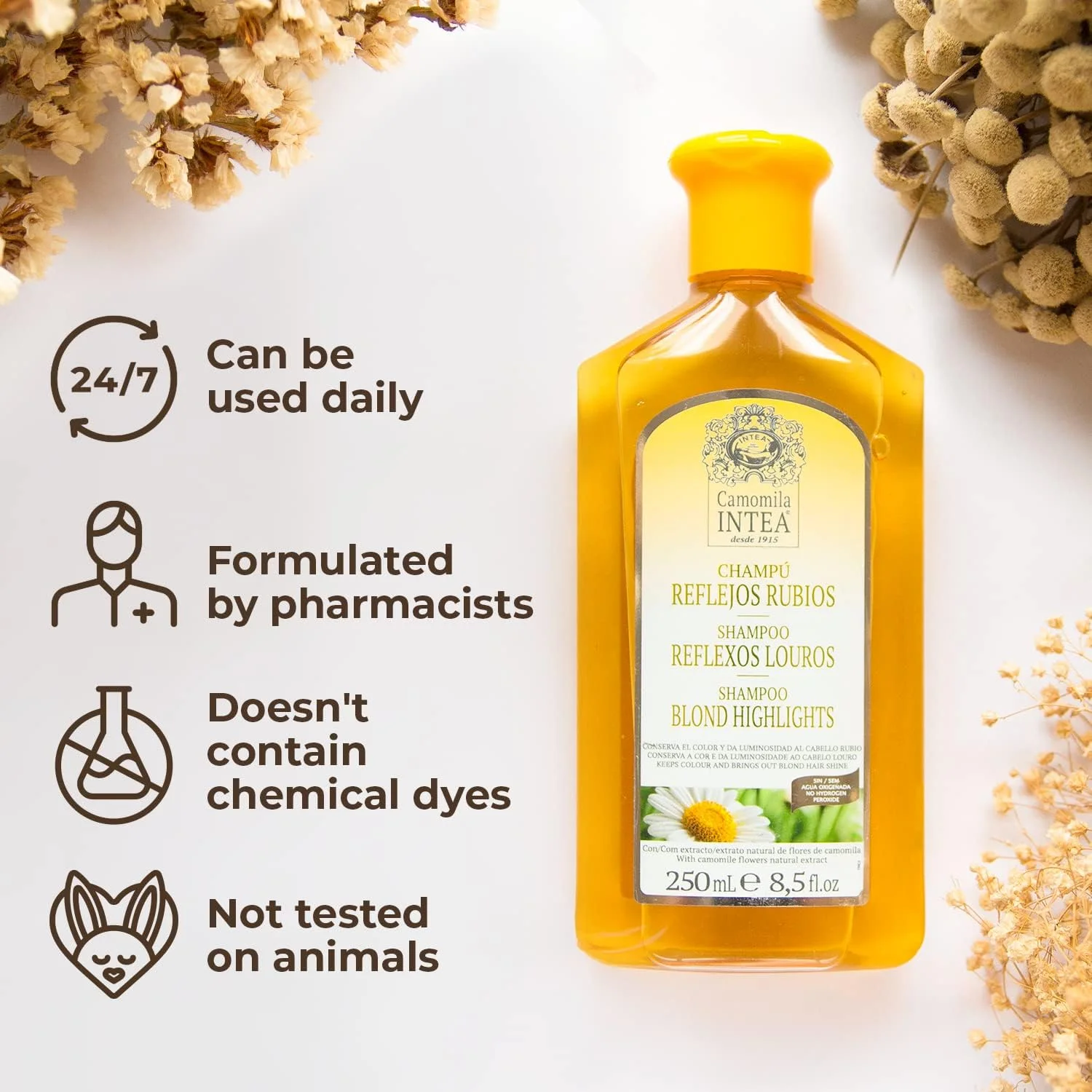 شامپو موی بلوند Camomila Intea - هایلایت بلوند - 250 میلی لیتر شامپو موی بلوند Camomila Intea - هایلایت بلوند - 250 میلی لیتر