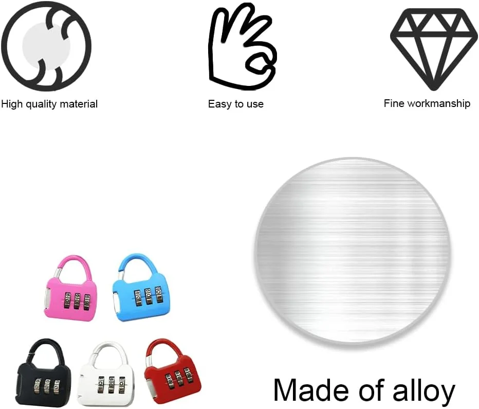 قفل ترکیبی چمدان Oasisgalore، 5 عددی، قفل استوانه ای اعداد برای کمد قفل ترکیبی چمدان Oasisgalore، 5 عددی، قفل استوانه ای اعداد برای کمد