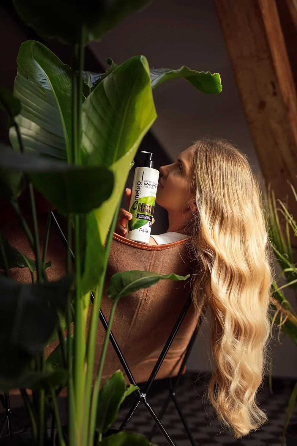 شامپو کراتین Cameleo - برای موهای آسیب دیده، خشک و شکننده - درمان و مراقبت عالی با کراتین بیومیمتیک و روغن آرگان - محافظ حرارتی - بدون نمک و پارابن - 250 میلی لیتر