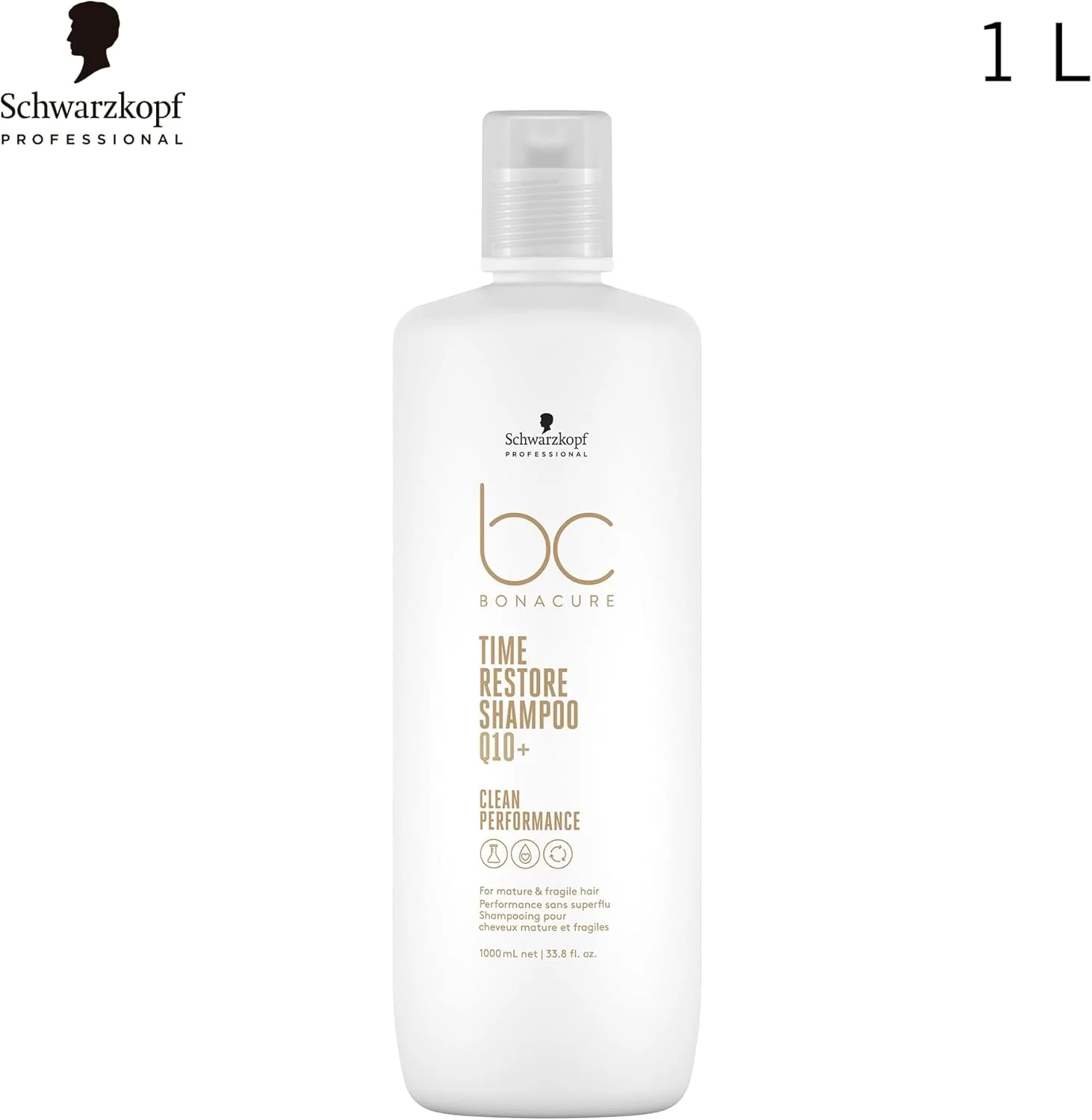 شامپو میسلار ترمیم کننده موهای بالغ BC BONACURE Q10+، حجم ۱۰۰۰ میلی لیتر