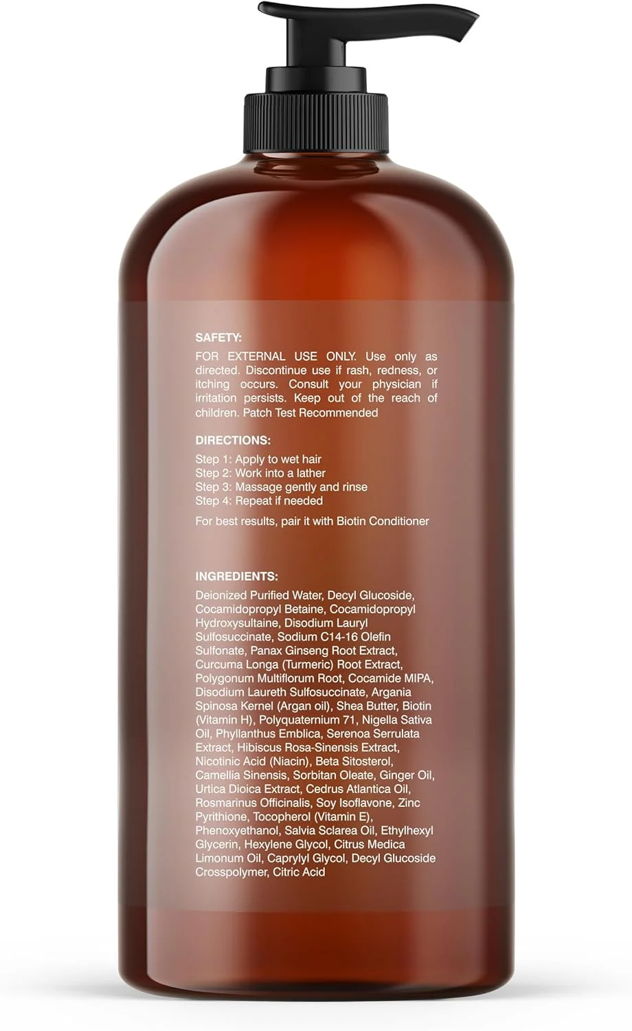 شامپو بیوتین بوتانیک هارت با روغن زنجبیل و کراتین - برای ریزش مو و نازک شدن مو - تقویت کننده رشد مو، بدون سولفات و پارابن، برای آقایان و بانوان - 473 میلی لیتر