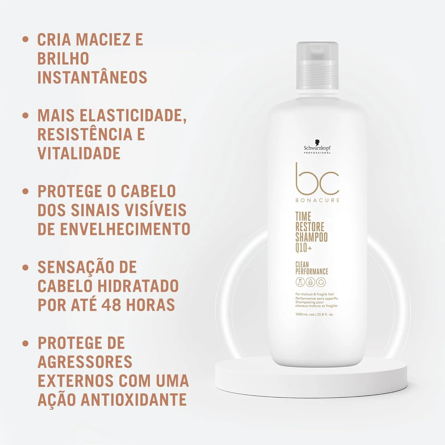 شامپو میسلار ترمیم کننده موهای بالغ BC BONACURE Q10+، حجم ۱۰۰۰ میلی لیتر