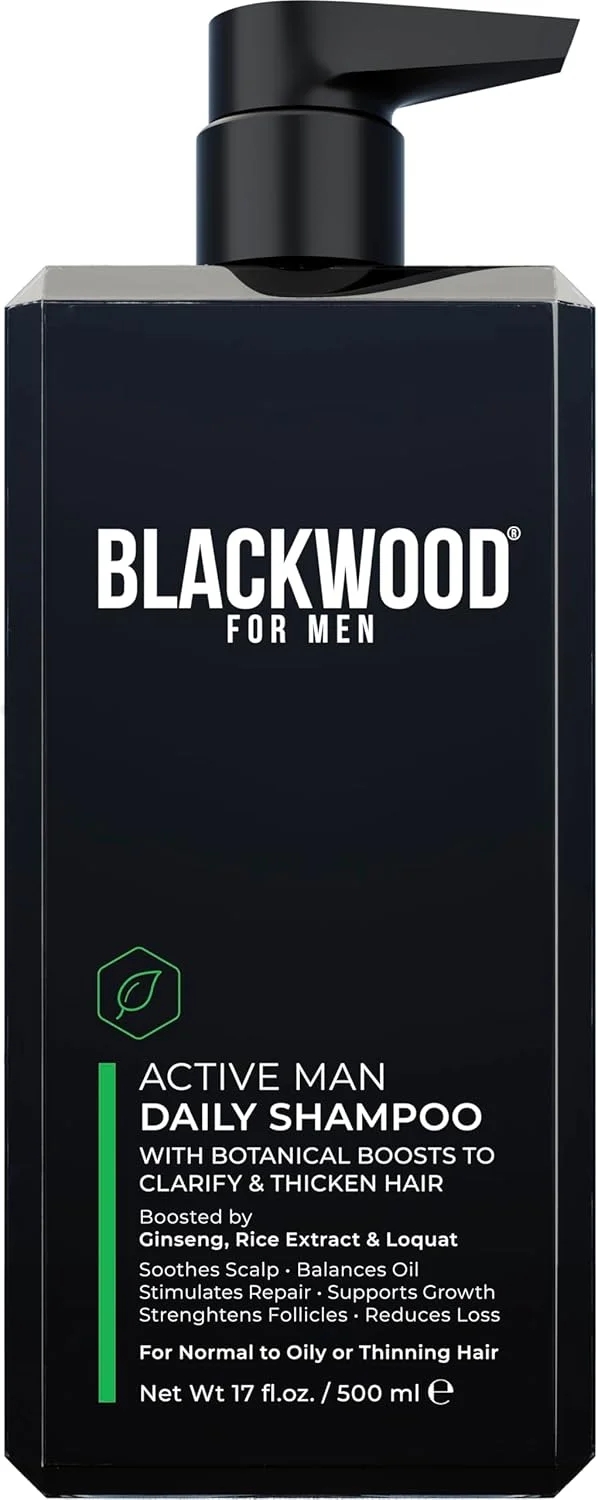 شامپو روزانه مردانه بلک وود - شامپو گیاهی و طبیعی ضخیم کننده مو برای ریزش مو و شوره سر - غنی شده با جینسینگ و آلوئه ورا - بدون سولفات، بدون پارابن و بدون تست حیوانی (500 میلی لیتر) شامپو روزانه مردانه بلک وود - شامپو گیاهی و طبیعی ضخیم کننده مو برای ریزش مو و شوره سر - غنی شده با جینسینگ و آلوئه ورا - بدون سولفات، بدون پارابن و بدون تست حیوانی (500 میلی لیتر)