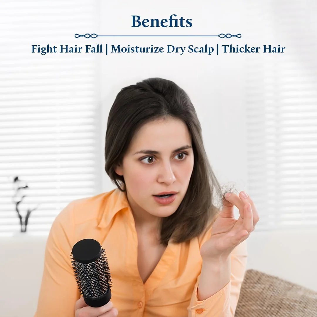 شامپو ضد ریزش مو بلو نکتار با آملا، عسل و مولتی، شامپو بدون پارابن و سولفات برای زنان و مردان (200 میلی لیتر، حاوی 10 گیاه)