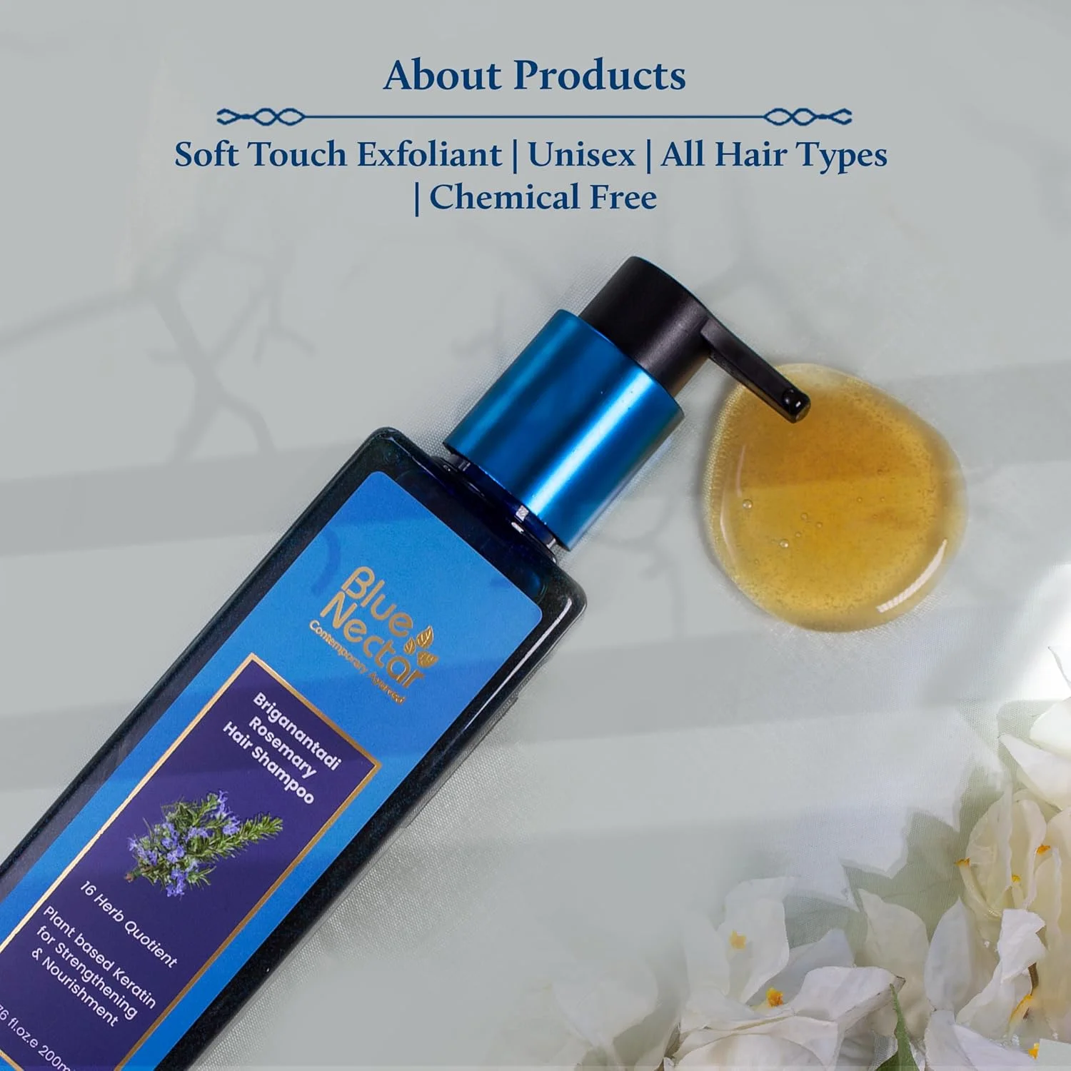 شامپو کراتین رزماری بلو نکتار برای رشد مو | شامپو طبیعی مو برای موهای فر، وز و خشک | شامپو بدون پارابن و سولفات برای مردان و زنان (16 گیاه، 200 میلی لیتر) شامپو کراتین رزماری بلو نکتار برای رشد مو | شامپو طبیعی مو برای موهای فر، وز و خشک | شامپو بدون پارابن و سولفات برای مردان و زنان (16 گیاه، 200 میلی لیتر)
