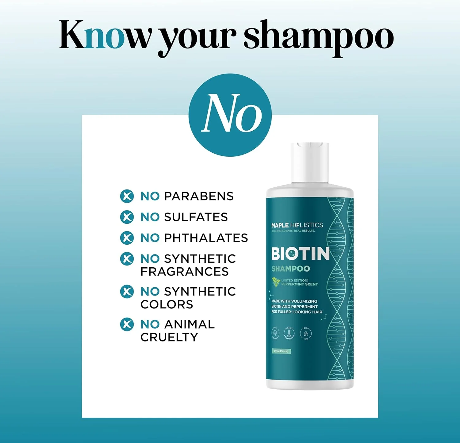 شامپو بیوتین برای رشد و حجم مو - ضد ریزش مو برای مردان و زنان - مسدود کننده طبیعی DHT - شامپو ضخیم کننده برای موهای نازک - روغن های خالص ضد شوره سر - بدون سولفات برای موهای رنگ شده - 236 میلی لیتر شامپو بیوتین برای رشد و حجم مو - ضد ریزش مو برای مردان و زنان - مسدود کننده طبیعی DHT - شامپو ضخیم کننده برای موهای نازک - روغن های خالص ضد شوره سر - بدون سولفات برای موهای رنگ شده - 236 میلی لیتر