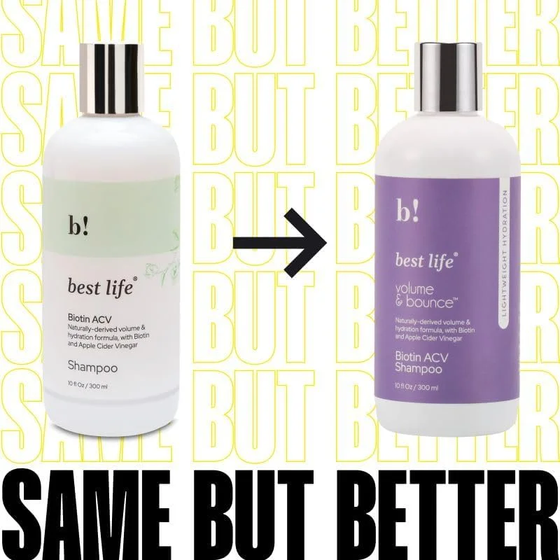 شامپو سرکه سیب Best Life برای شوره سر، رشد مو و کنترل ریزش مو 300 میلی لیتر، مناسب موهای فر و مجعد برای زنان و مردان، بدون پارابن و سولفات، کاملا طبیعی، 250 میلی لیتر (بسته 1 عددی)