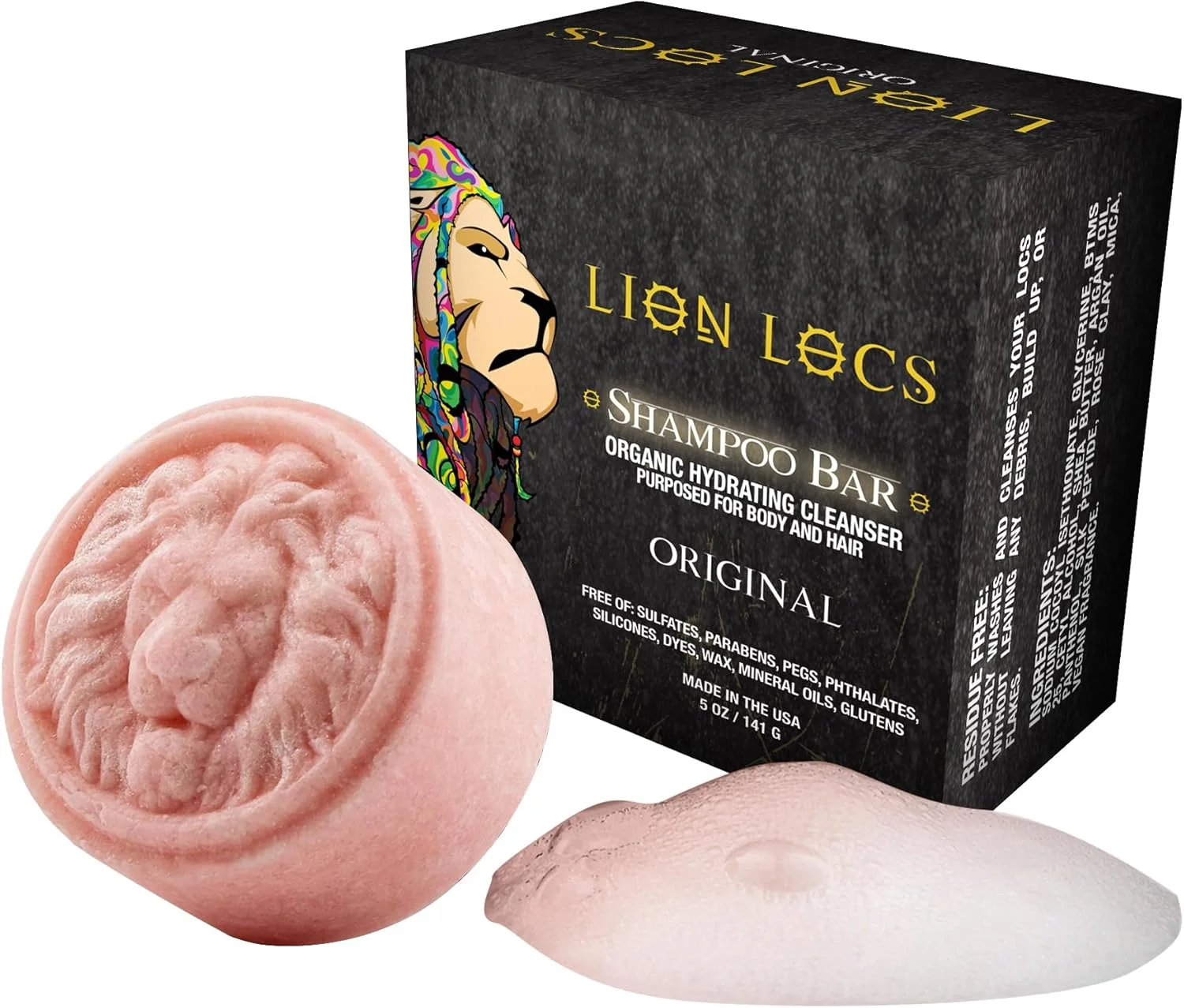 شامپو و نرم کننده جامد وگان Lion Locs Beard Gains - مناسب برای انواع در dreadlock - میکرولوک، سیسترلاک، ویکس، برادرزلاک، بافت | بدون ایجاد رسوب شامپو و نرم کننده جامد وگان Lion Locs Beard Gains - مناسب برای انواع در dreadlock - میکرولوک، سیسترلاک، ویکس، برادرزلاک، بافت | بدون ایجاد رسوب