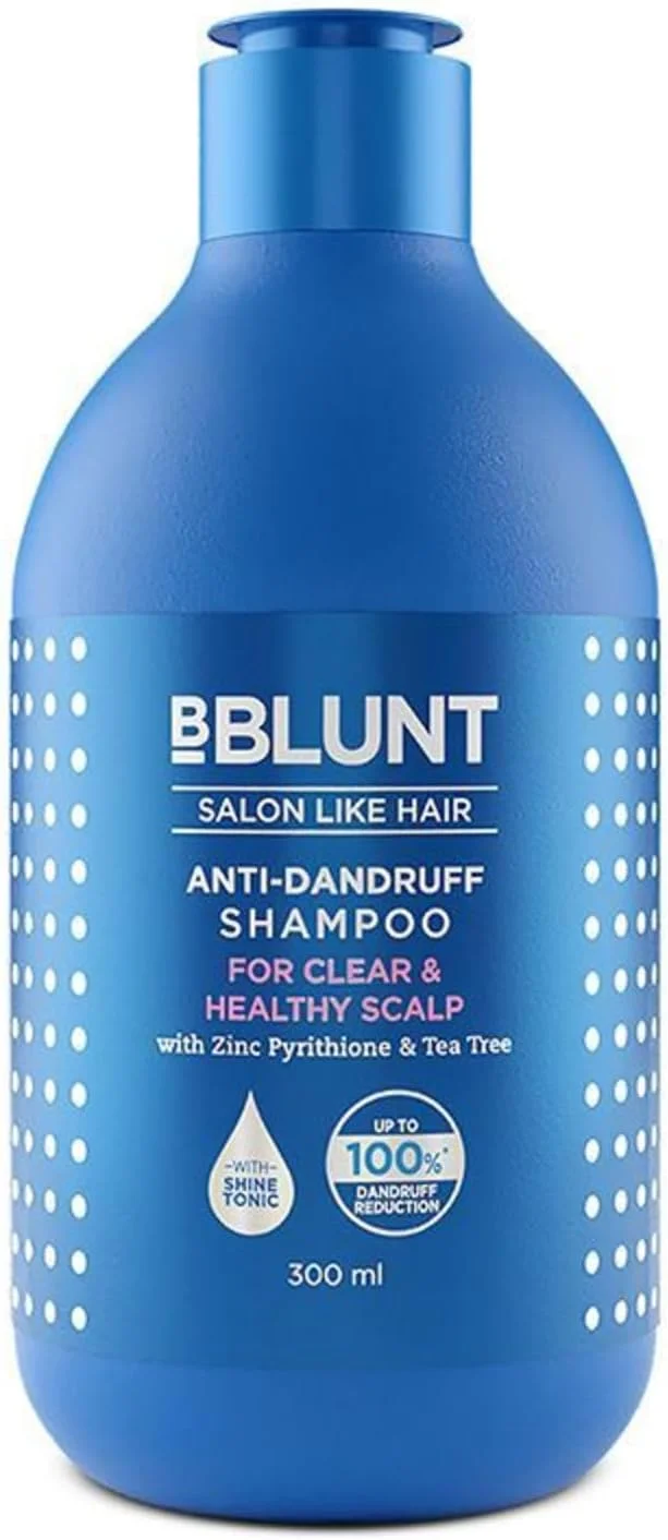 شامپو ضد شوره سر بی بلانت حاوی زینک پیریتیون و درخت چای | برای پوست سر تمیز و سالم | کاهش شوره سر تا 100% | کنترل چربی، افزایش درخشندگی | فاقد سولفات و پارابن، برای آقایان و بانوان | 300 میلی لیتر