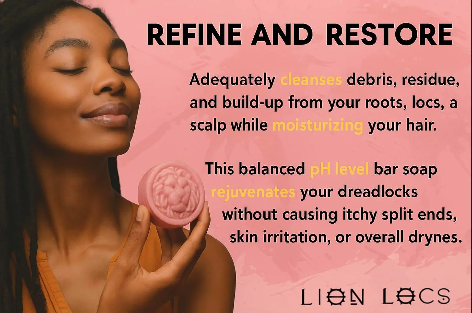 شامپو و نرم کننده جامد وگان Lion Locs Beard Gains - مناسب برای انواع در dreadlock - میکرولوک، سیسترلاک، ویکس، برادرزلاک، بافت | بدون ایجاد رسوب