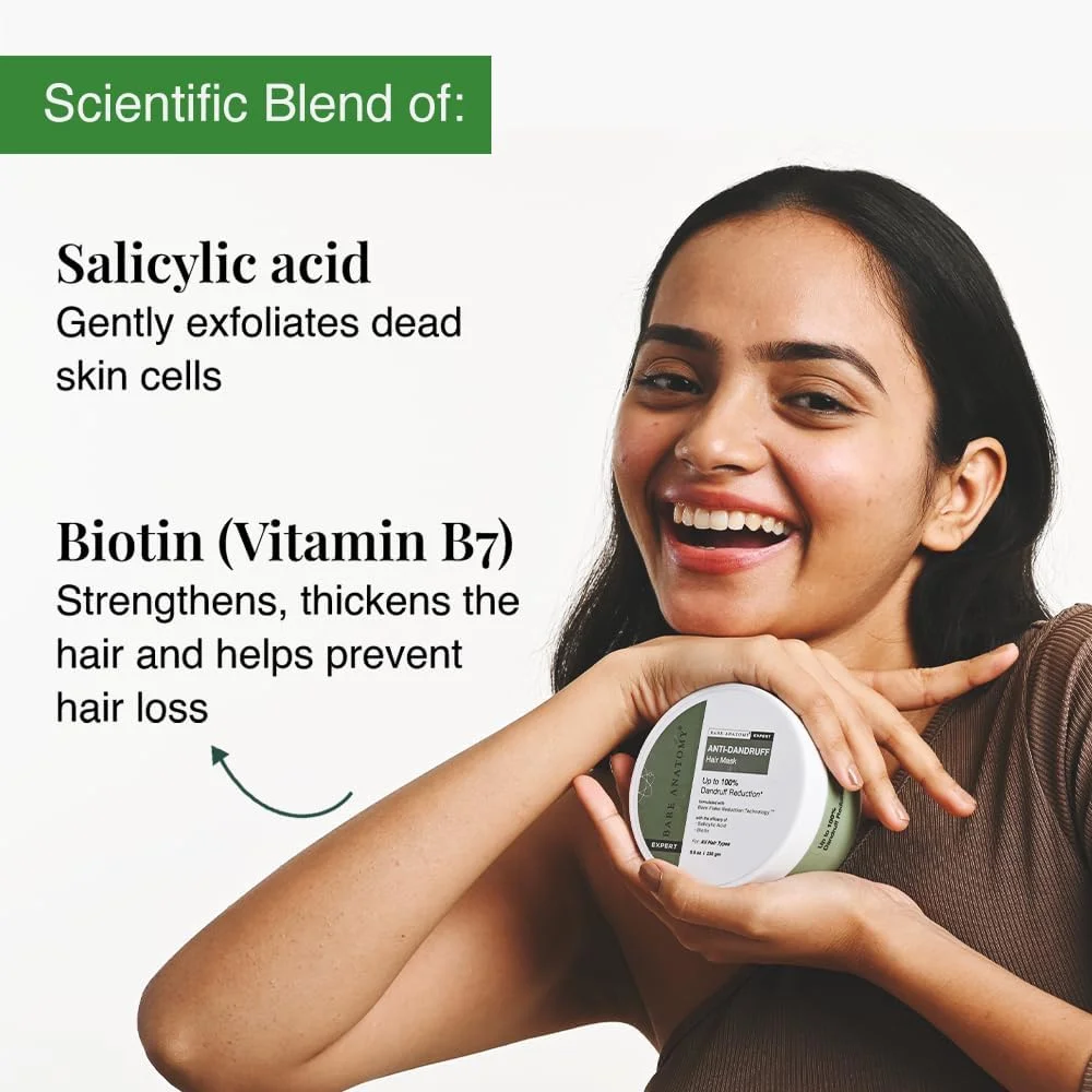 ماسک مو ضد شوره Bare Anatomy EXPERT، مناسب پوست سر چرب و از بین برنده شوره های خشک، 250 گرم ماسک مو ضد شوره Bare Anatomy EXPERT، مناسب پوست سر چرب و از بین برنده شوره های خشک، 250 گرم