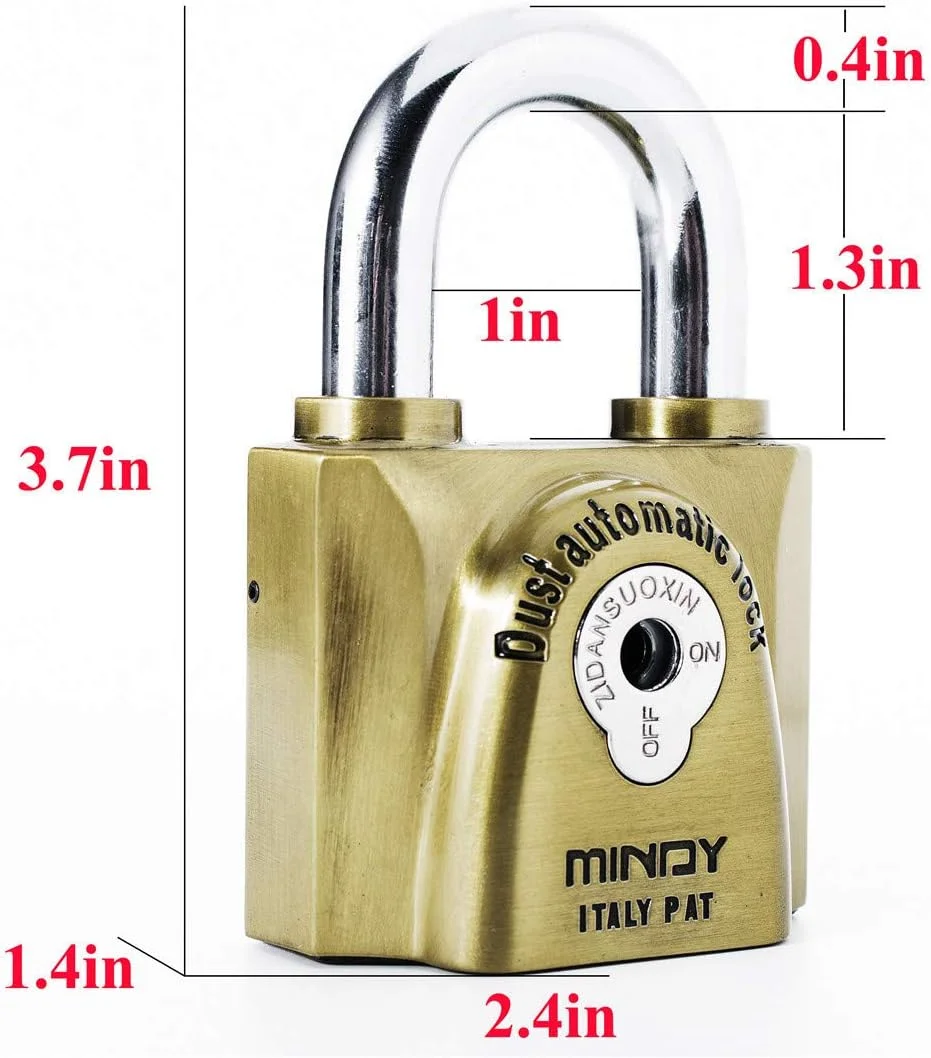 قفل سنگین 60 میلی متری فوق امنیتی Mindy با کلید، قفل ضد آب برای انبار باشگاه ورزشی، قفل کلید دار برای استفاده در فضای باز، قفل امنیتی بالا با 4 کلید