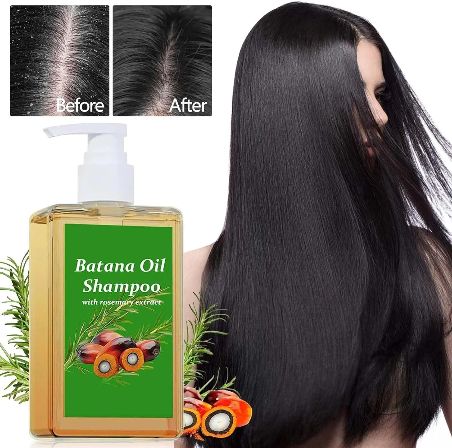 شامپو روغن باتانا، شامپو باتانا برای مو، شامپو ارگانیک رشد مو با روغن رزماری، روغن کرچک و روغن باتانا، موهای مرطوب و نرم (1 عدد) شامپو روغن باتانا، شامپو باتانا برای مو، شامپو ارگانیک رشد مو با روغن رزماری، روغن کرچک و روغن باتانا، موهای مرطوب و نرم (1 عدد)