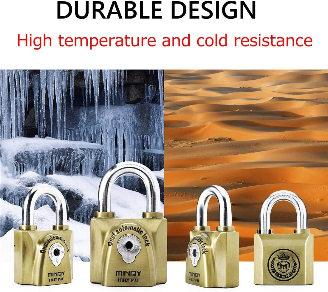 قفل سنگین 60 میلی متری فوق امنیتی Mindy با کلید، قفل ضد آب برای انبار باشگاه ورزشی، قفل کلید دار برای استفاده در فضای باز، قفل امنیتی بالا با 4 کلید