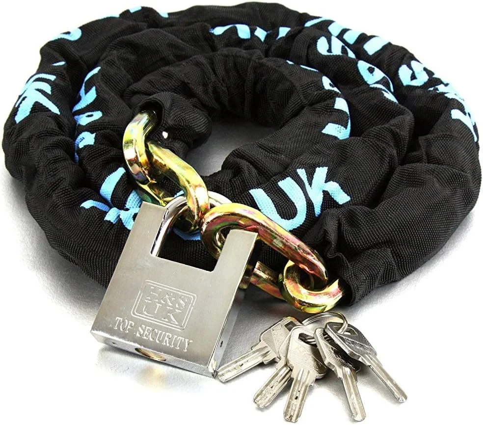 قفل زنجیری موتور سیکلت سنگین H&S با قفل آویز | 10 میلی متر x 2 متر | قفل موتور سیکلت با زنجیر امنیتی | قفل دوچرخه 2 متری با امنیت بالا | زنجیر و قفل آویز قوی | قفل موتور گازی (قطر 10 میلی متر x طول 2000 میلی متر) قفل زنجیری موتور سیکلت سنگین H&S با قفل آویز | 10 میلی متر x 2 متر | قفل موتور سیکلت با زنجیر امنیتی | قفل دوچرخه 2 متری با امنیت بالا | زنجیر و قفل آویز قوی | قفل موتور گازی (قطر 10 میلی متر x طول 2000 میلی متر)