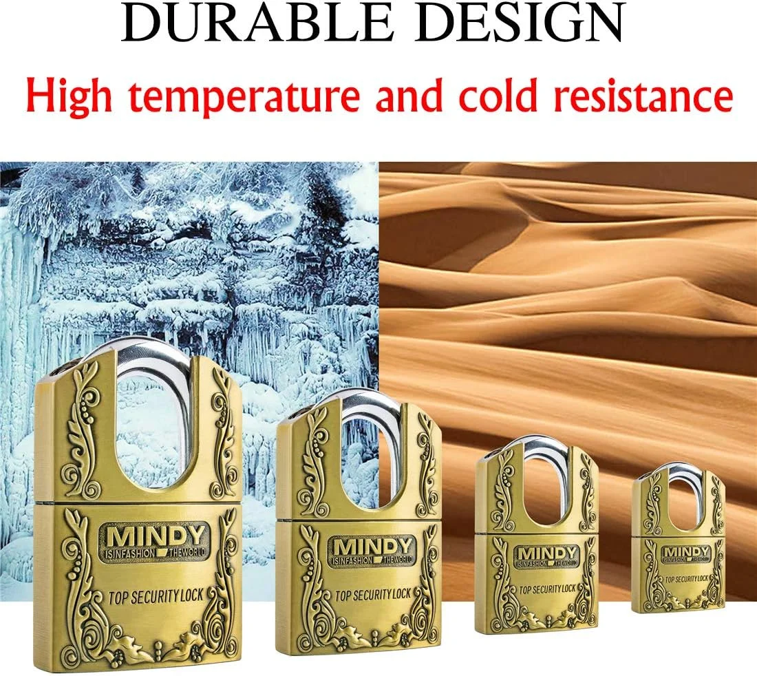 قفل آویز کلیدی سنگین وظیفه 3 کلید Mindy با روکش محافظ و امنیت بالا، اندازه 40 میلی متر